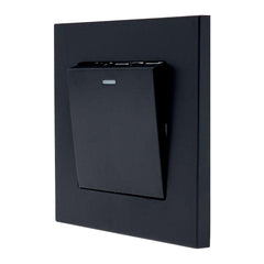 16AX 1-Gang 2-Way Light Switch Black