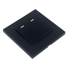 16AX 2-Gang 2-Way Light Switch Black