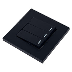 16AX 3-Gang 2-Way Light Switch Black