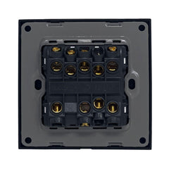 16AX 3-Gang 2-Way Light Switch Black