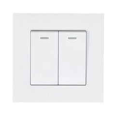 16AX 2-Gang 2-Way Light Switch White