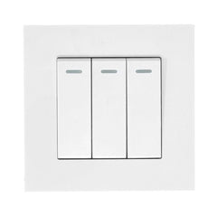 16AX 3-Gang 2-Way Light Switch White