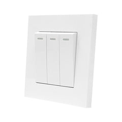 16AX 3-Gang 2-Way Light Switch White