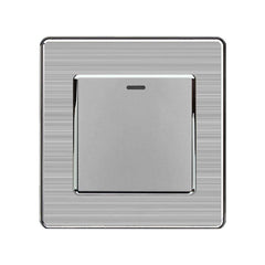16AX 1-Gang 2-Way Light Switch - Stainless Steel Brushed