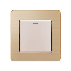 Single Light Switch 16AX 1-Gang 2-Way Light Switch - Gold Brushed