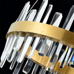 LED Ceiling Pendant Light 28Watt Acron Elion Crystal Gold Living Room, Dinning