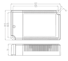 EUCHIPS 40W LED Driver 1-10V Dimmable Constant Current