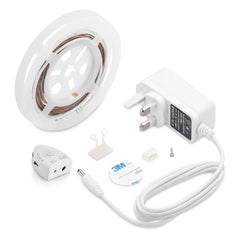 Intelligent LED Strip Kit with Motion Sensor, Dimmable, Warm White 12V
