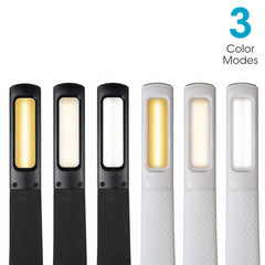 OttLite Wellness LED Desk Lamp Night Light Clock Thermometer & Wireless Charging Station Qi-enable