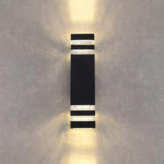 LED Outdoor Wall Light Black Up/Down Naturous 8Watt Natural White