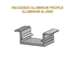 Aluminium Profile - U Channel Recessed