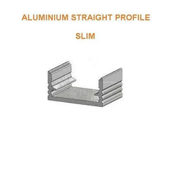 Aluminium Profile - U Channel Straight Slim 7mm height