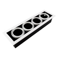 Gimbal Quadruple fixture AR111 housing without lamp