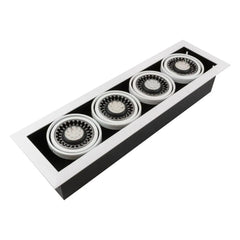 Gimbal Quadruple fixture AR111 housing including Spots 48Watt