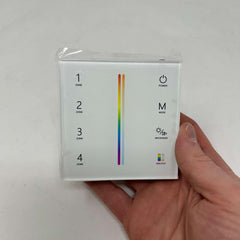 RGB and CCT 4 Zones RGB Slide Remote Control - Touch Glass Panel (100-240VAC Input)