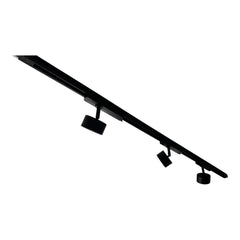 Track Lighting Set 3x 10W LED Spotlights with 1M Rail Black Extendable Ceiling 4 wire 3 phase