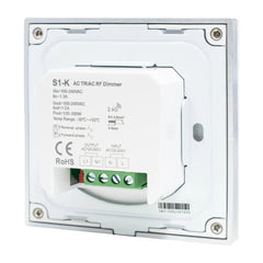 Rotary Panel AC Mains Dimmer Switch White/Black