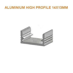 Aluminium High Profile - U Channel. 13mm height