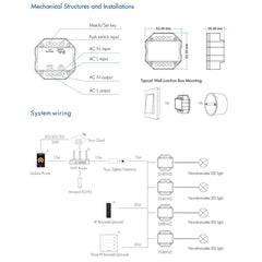 Zigbee Enabled Non Dimmable On/Off Wall Light Switch