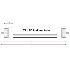 Ledison T8 LED Tube 180cm (1778mm) 30W