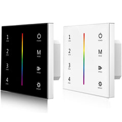 RGB 4 Zones RGB Slide Remote Control - Touch Glass Panel (100-240VAC Input)