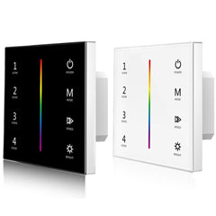 RGB LED Dimmer Switch Constant Voltage Controller - Touch Glass Panel (12-24VDC Input)