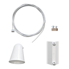 Track Lighting Suspension Kit – Set of 2 – Black / White – 2m Cable