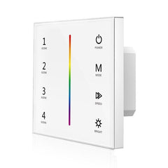 RGB LED Dimmer Switch Constant Voltage Controller - Touch Glass Panel (12-24VDC Input)