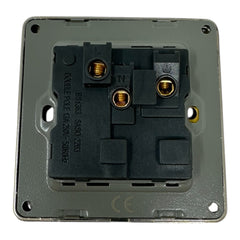 Single UK Socket 13A Brushed Gold Metal Plate