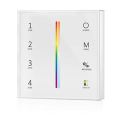 RGB and CCT 4 Zones RGB Slide Remote Control - Touch Glass Panel (100-240VAC Input)