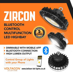 LED Zircon High Bay Light 240Watt 1-10V Dimmable - optional Bluetooth