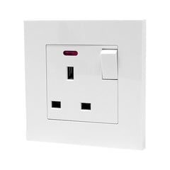 13A 1-Gang Switched Socket White