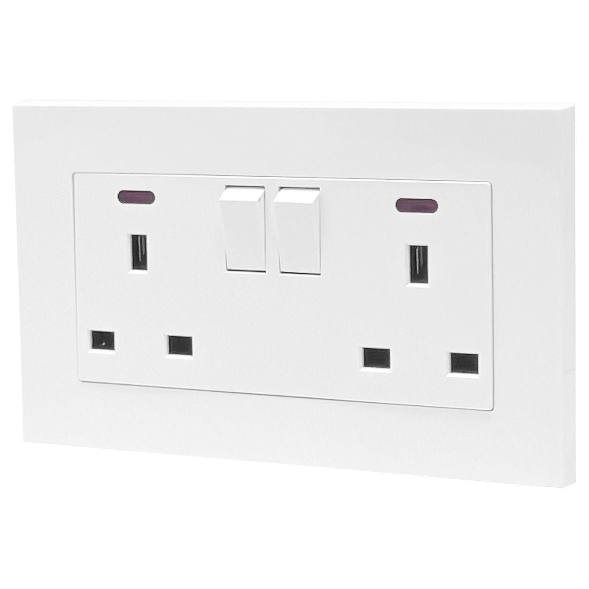 Xocket 13A 2-Gang Switched Socket – Ledison Lighting