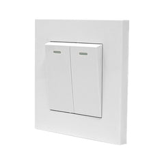 16AX 2-Gang 2-Way Light Switch White