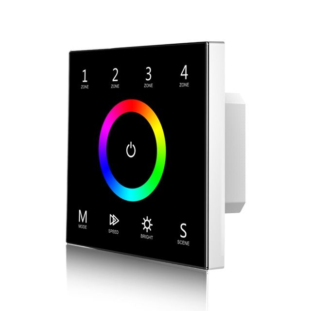 RGB 4 Zones Remote Control - Touch Glass Panel (100-240VAC Input)