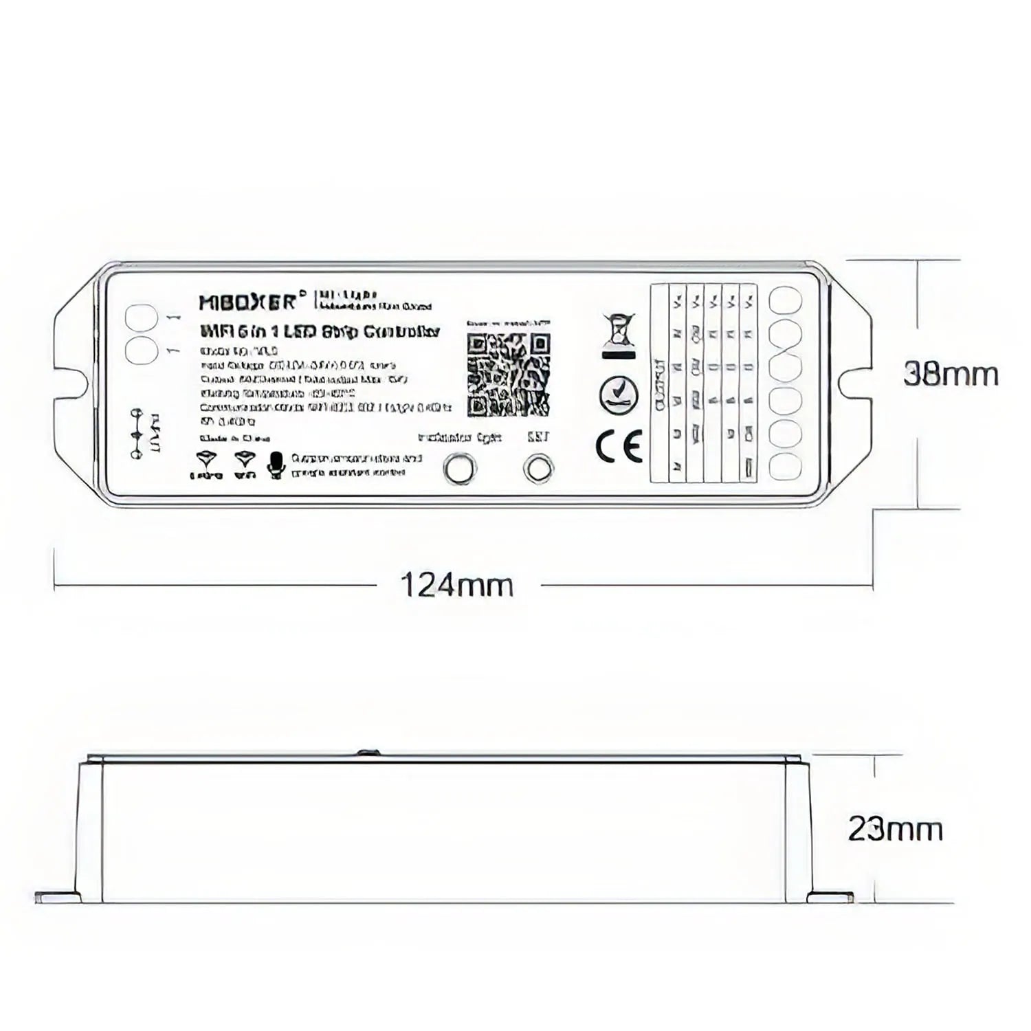MiLight Mi-boxer 5 in 1 WiFi LED Strip Controller RGB + CCT 12-24V