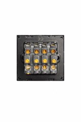 16AX 2-Gang 3-WAY Light Switch - Tempered Glass - Black