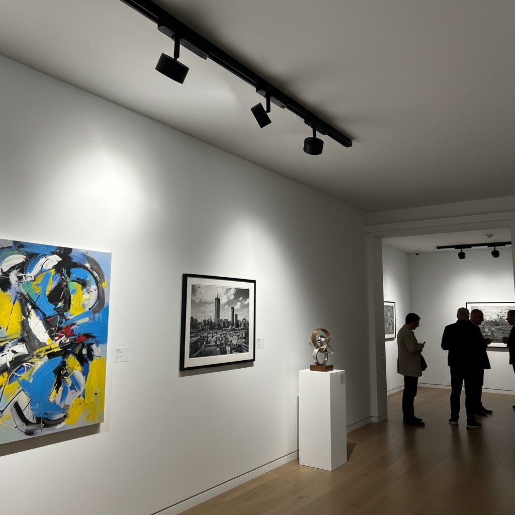 Track Lighting Set 3x 10W LED Spotlights with 1M Rail Black Extendable Ceiling 4 wire 3 phase