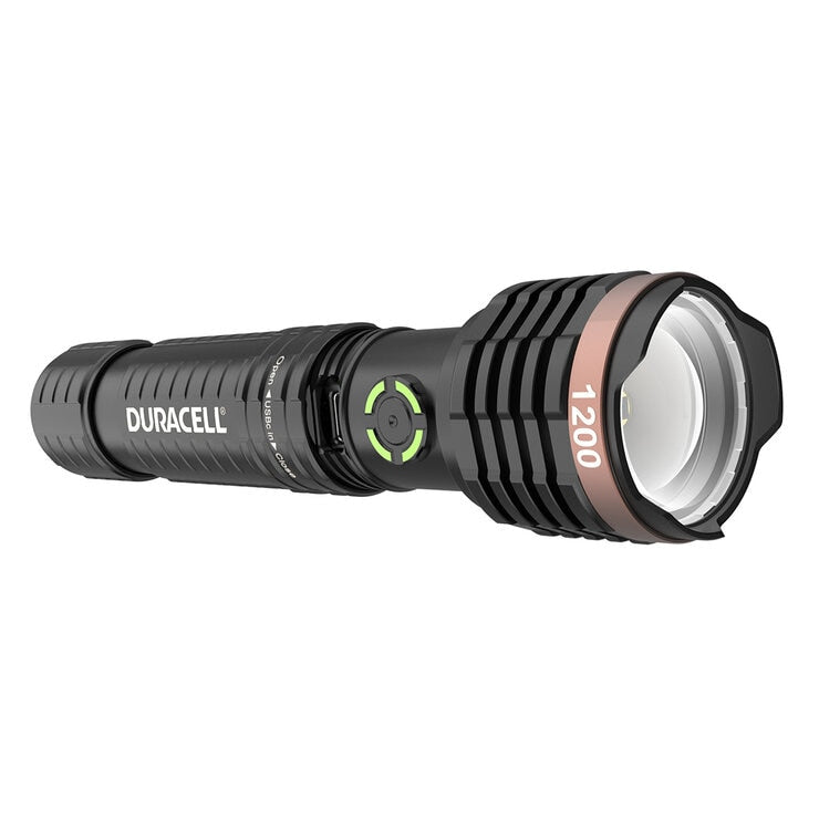 Duracell LED Hybrid Torch - 3 Pack - 1200 Lumens - Aluminium - Batteries Included