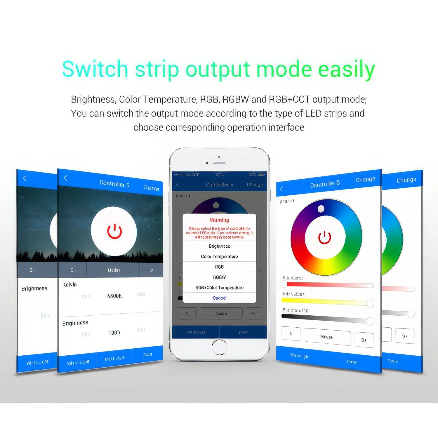Mi Light Led Controllers MiLight Mi-boxer 5 in 1 WiFi LED Strip Controller RGB + CCT 12-24V ...