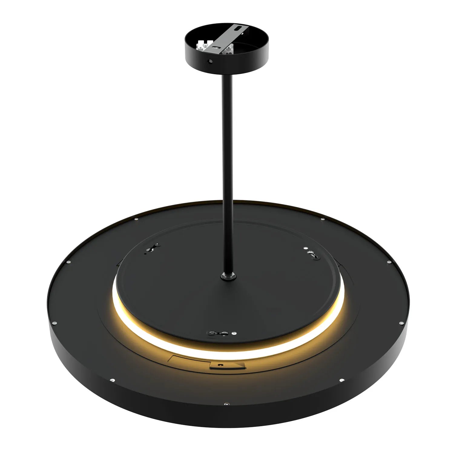 LunaRing Rod-Mounted Ceiling Light – 130lm/W, Tri-Colour, 30-50W Adjustable Power