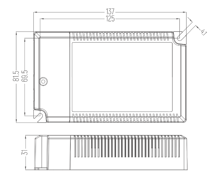 EUCHIPS 40W LED Driver 1-10V Dimmable Constant Current