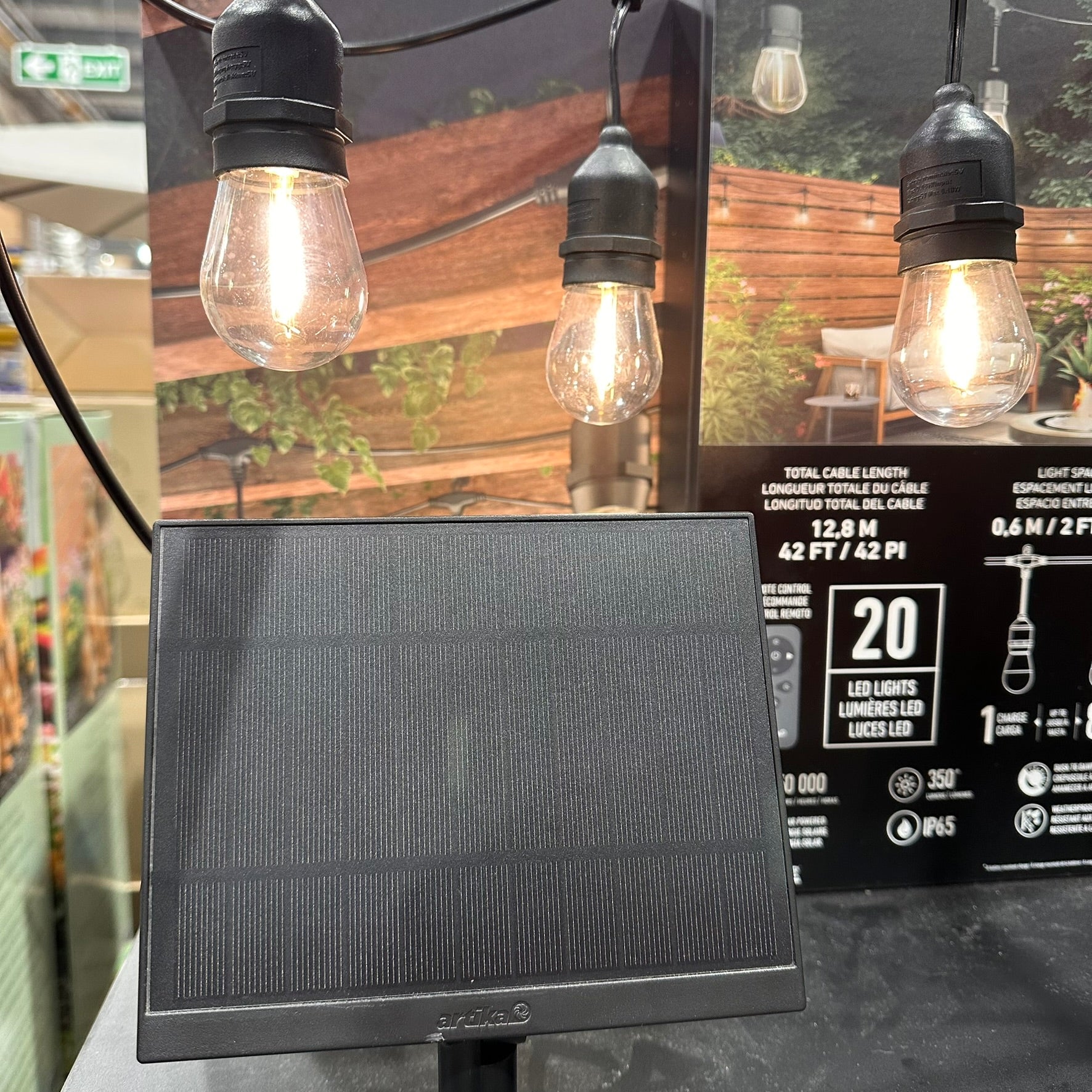 Artika Eclipse Solar 20 LED String Lights 12.8m Solar & USB-C Remote Control