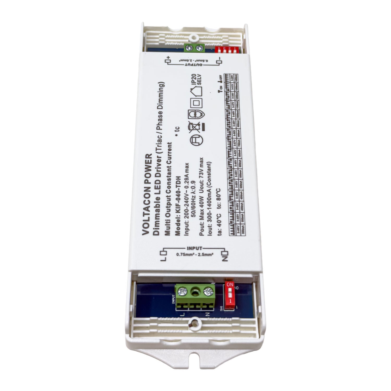 Voltacon AC Triac LED Dimmable Driver 40W Constant Current