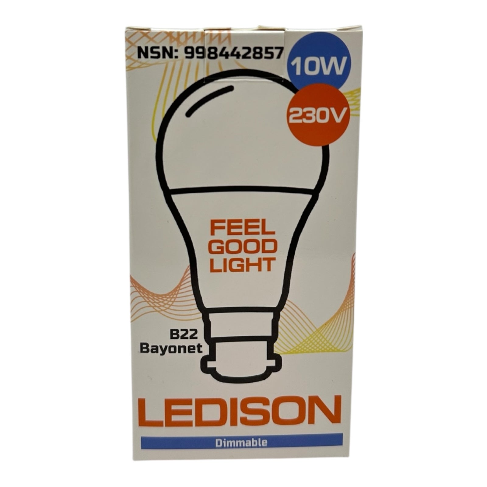 LED Bulb Bayonet B22 Dimmable Natural White Light 10Watt