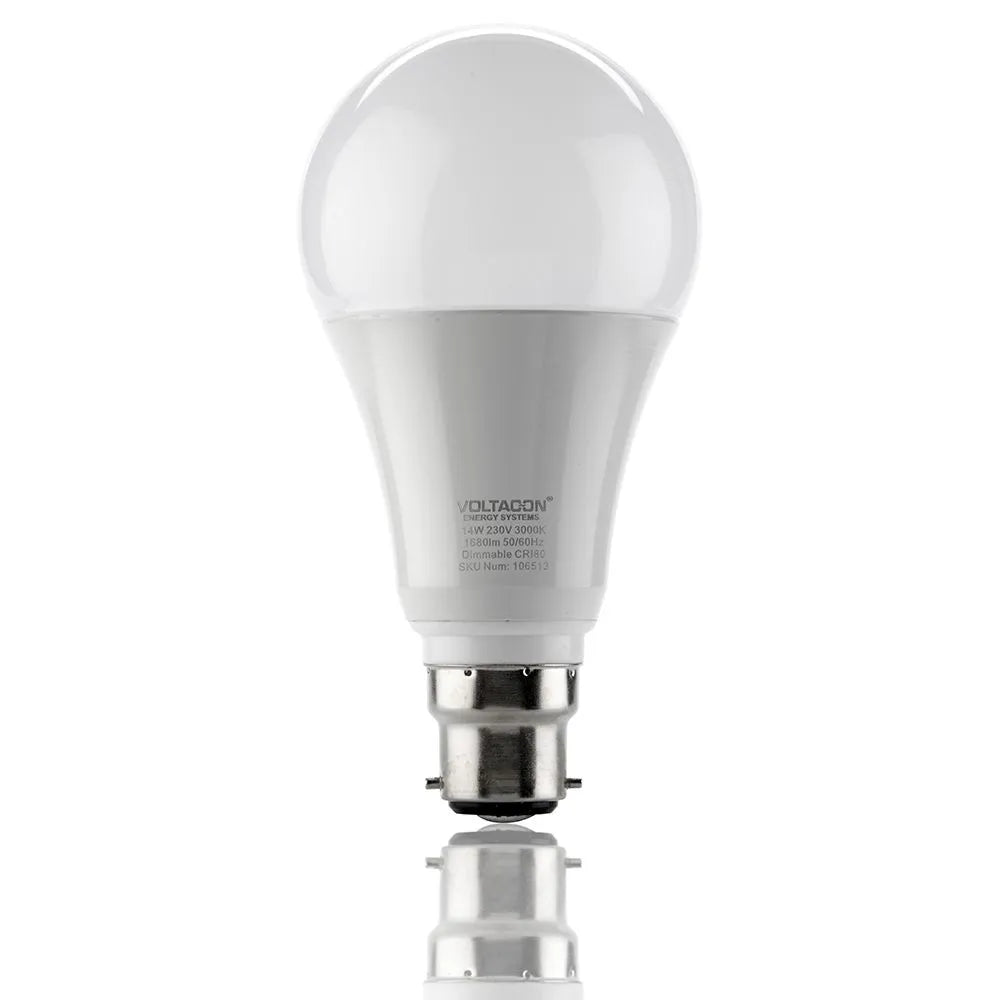 Ledison Globe LED Bulb - 14W, B22 Bayonet , Warm White, 2700K, Dimmable