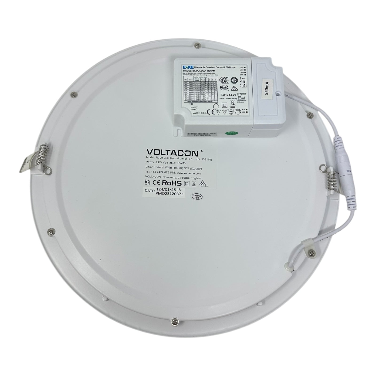 22W LED Round Recessed Ceiling Panel Light 4000K Dimmable