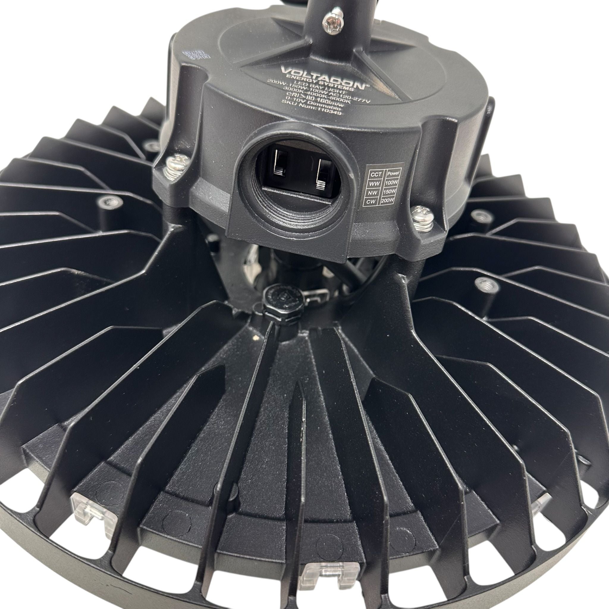 Adjustable power and colour temperature switch on Paragon LED Bay Light