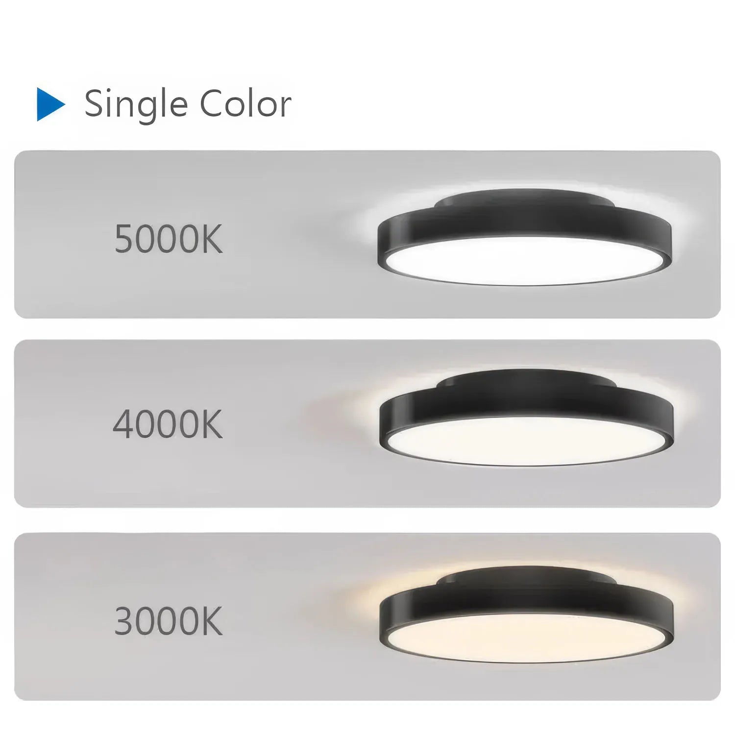 LunaRing Surface Mounted Ceiling Light – 130lm/W, Tri-Colour, 30-50W Adjustable Power