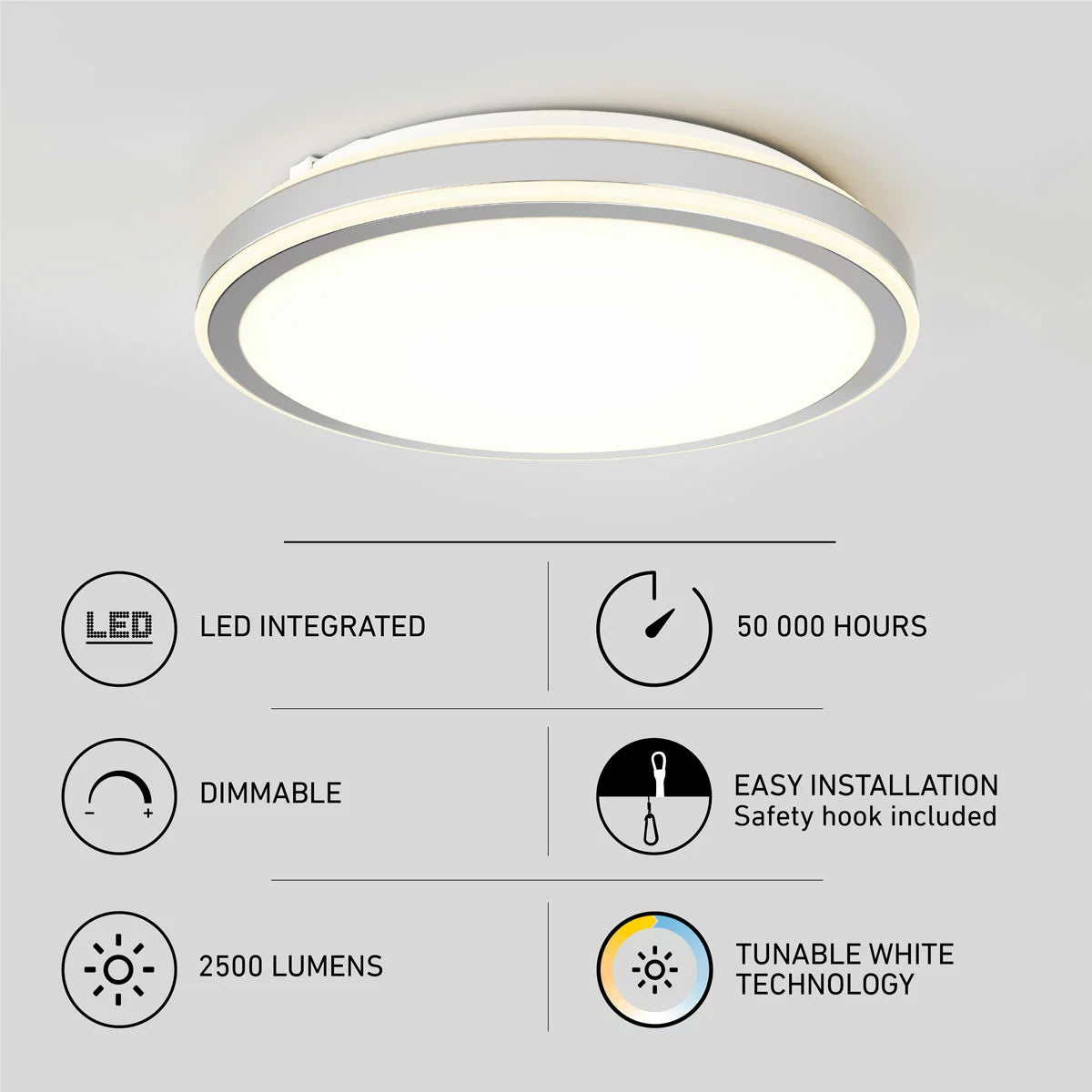 Artika Altitude LED Ceiling Light Fixture 35Watt Tunable Colour